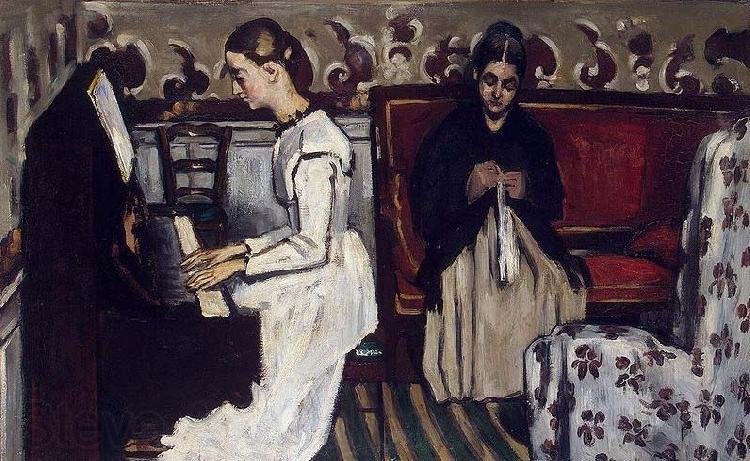 Paul Cezanne Madchen am Klavier Norge oil painting art